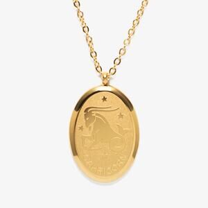 Capricorn Zodiac Pendant Necklace 18K Gold‎ Plated Gift For Her